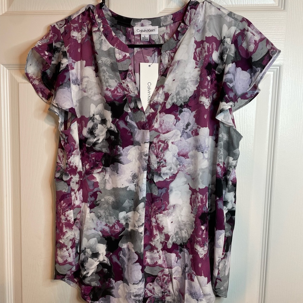 Calvin Klein floral blouse
